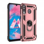 Wholesale Samsung Galaxy A10S Tech Armor Ring Grip Case with Metal Plate (Rose Gold)